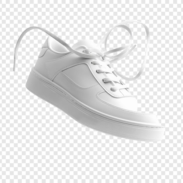 Gray and white sneaker